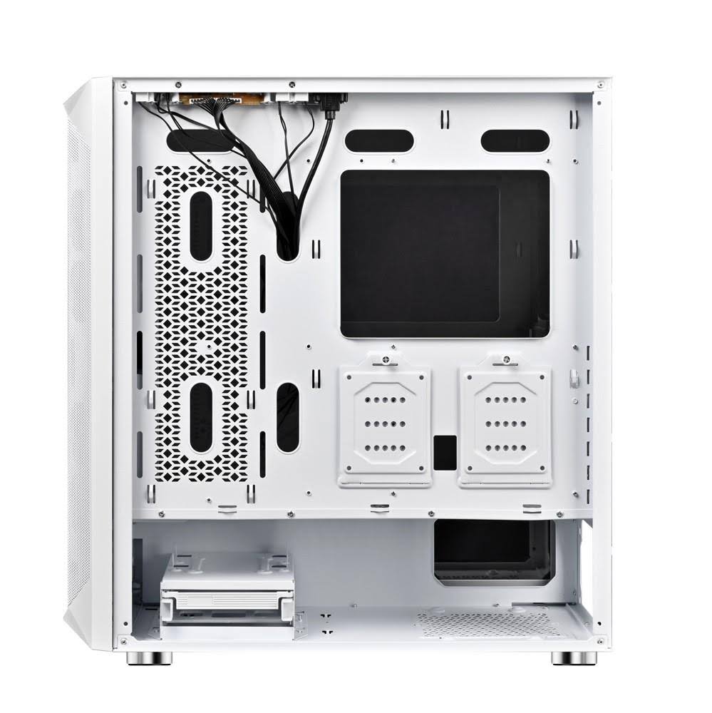 Pleiades E-ATX/ATX/M-ATX Gaming PC Desktop Computer Case Full Tower White with Side Tempered Glass Panels with 8 Fan Support (Fans not including) Pleiades E-ATX/ATX/M-ATX Gaming PC Desktop Computer Case Full Tower White with Side Tempered Glass Panels with 8 Fan Support (Fans not including)